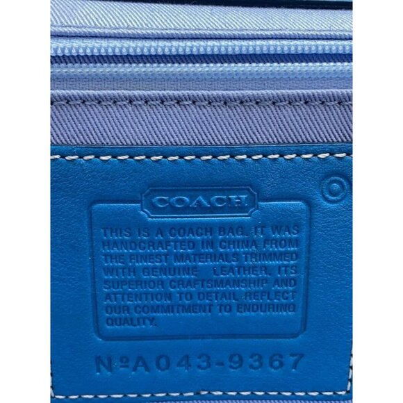 COACH RARE 2004 Limited Edition Soho Dowel Top Leather Satchel Light Blue & blue - Picture 10 of 11